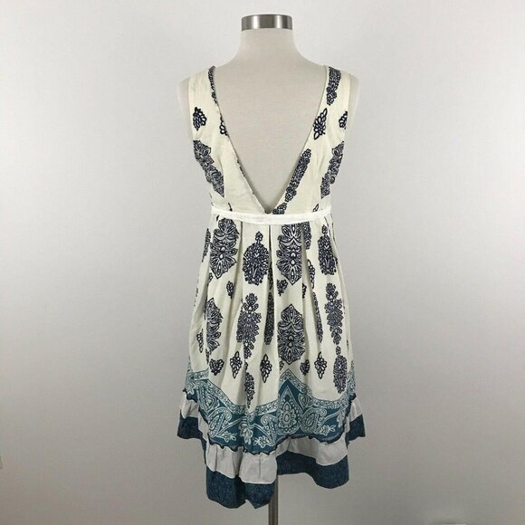 Y Apparel Womens Medium Dress Deep V Neck Back Ruffle Layered Hem - Picture 3 of 5